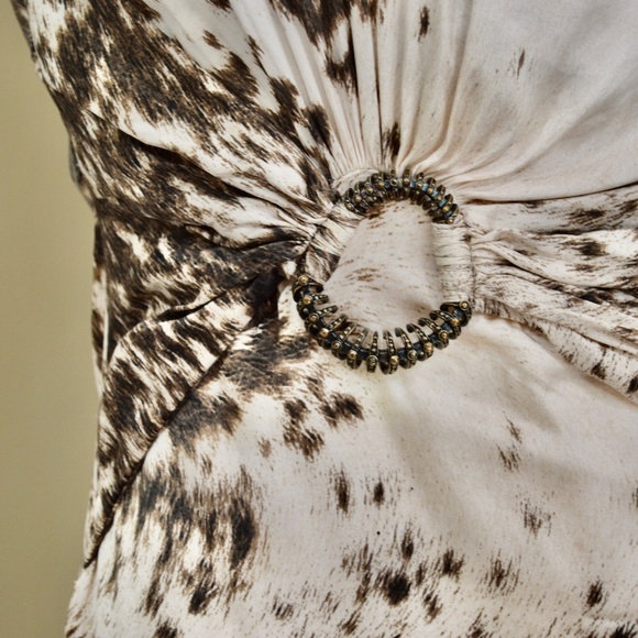 🇮🇹 2000s Collection  ROBERTO CAVALLI  Silk Snow Leopard Pattern Dress  size 2 - Picture 15 of 16